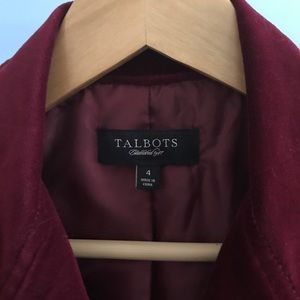 Talbots Jackets & Coats - Talbots burgundy/maroon velvet jacket Talbots Jackets & Coats - Talbots burgundy/maroon velvet jacket